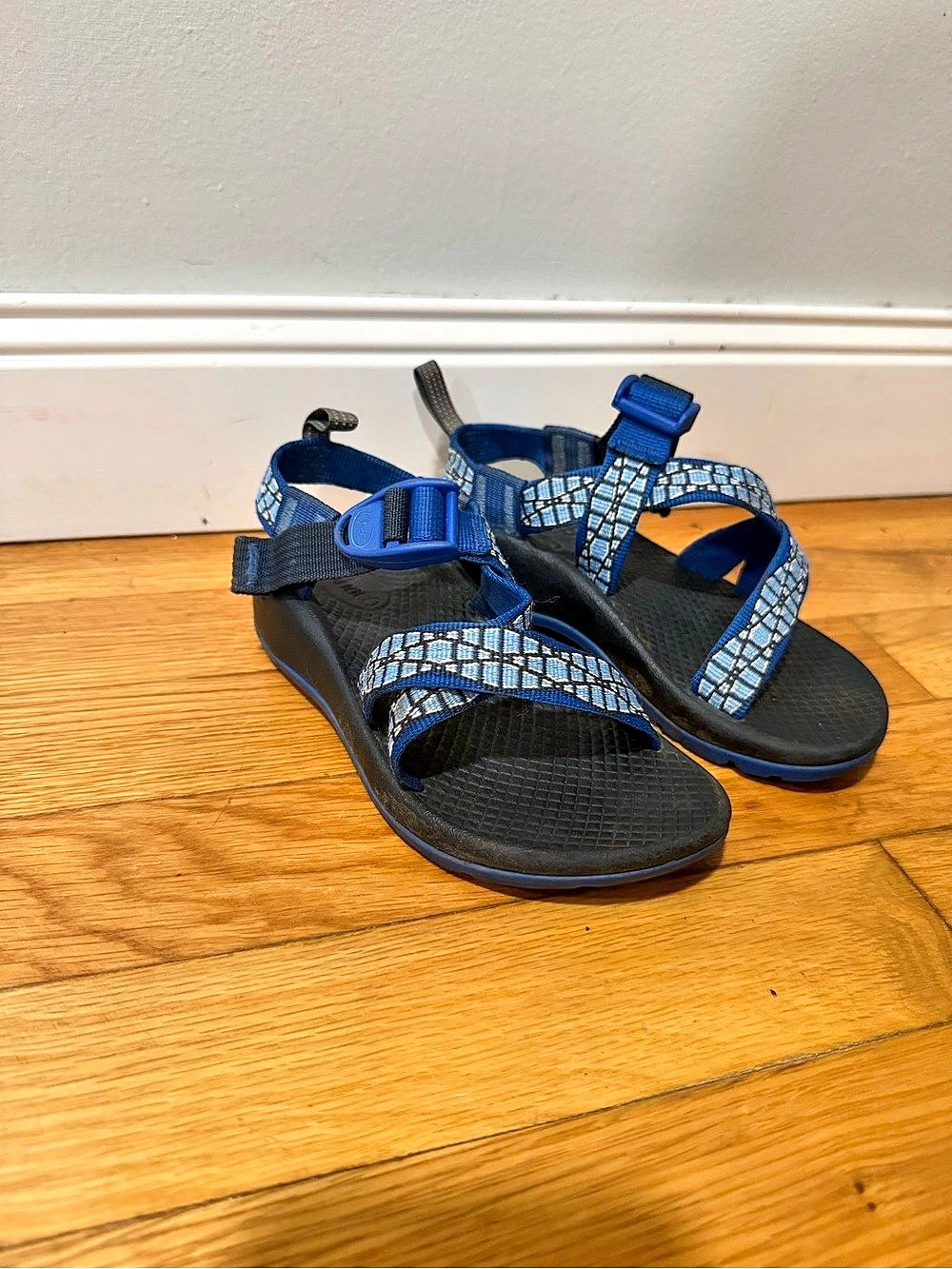 Chaco Kids' ZX/1 EcoTread Sandals Blue & Black Sport Sandals